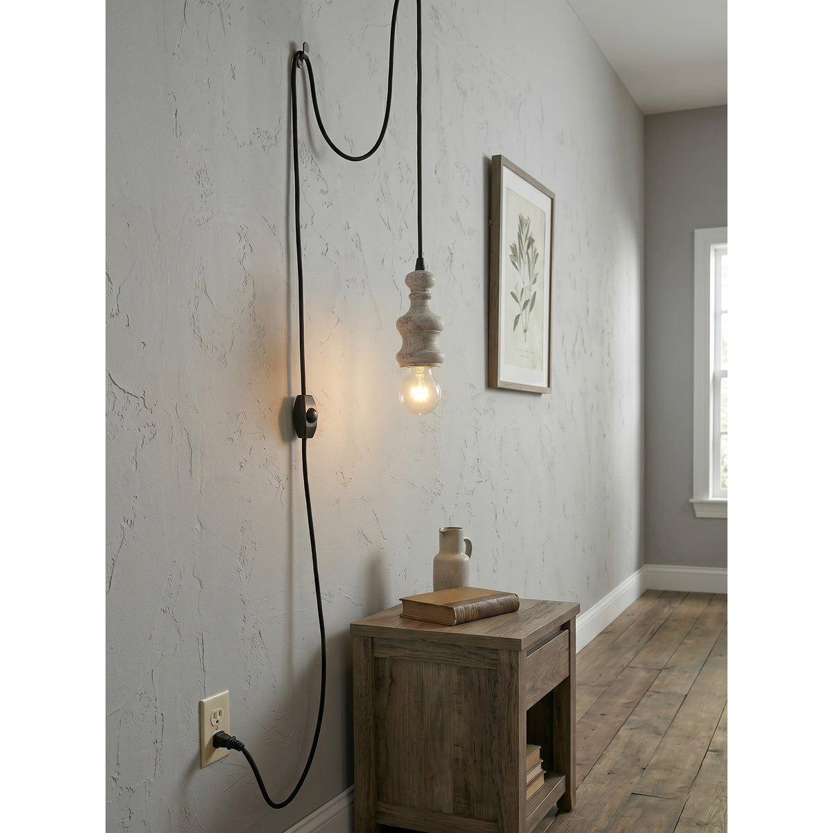 Vornel houten hanglamp met zwang