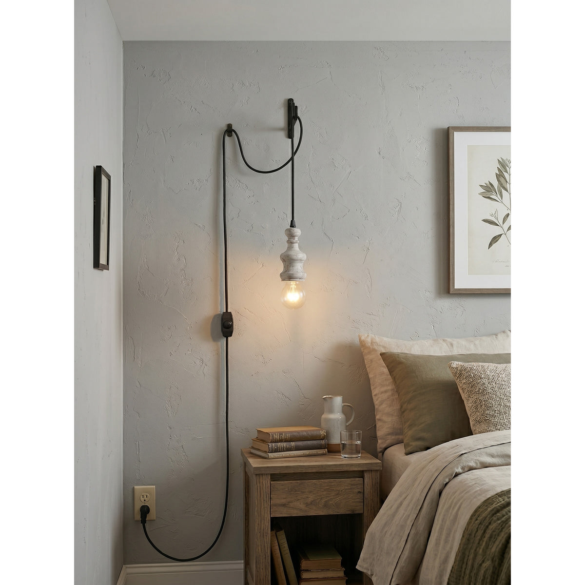 Vornel houten hanglamp met zwang