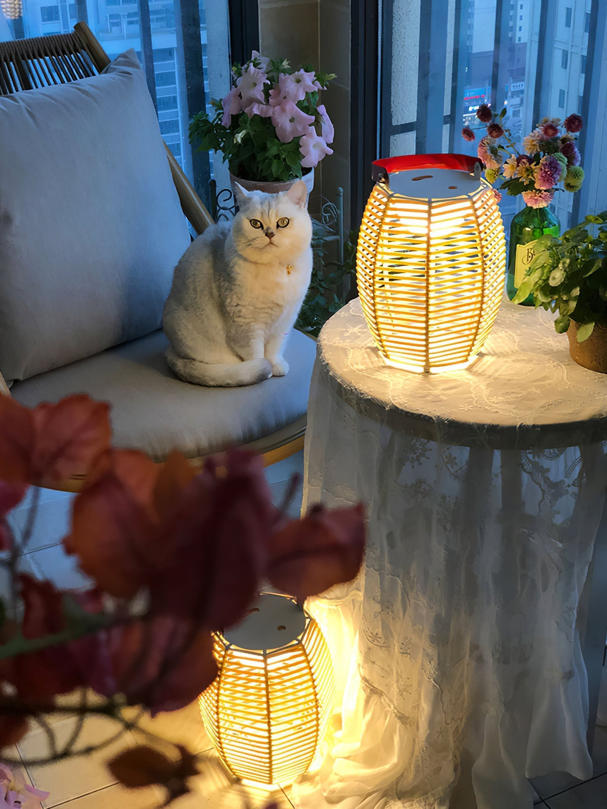 Olraeil Rotan vloerlamp