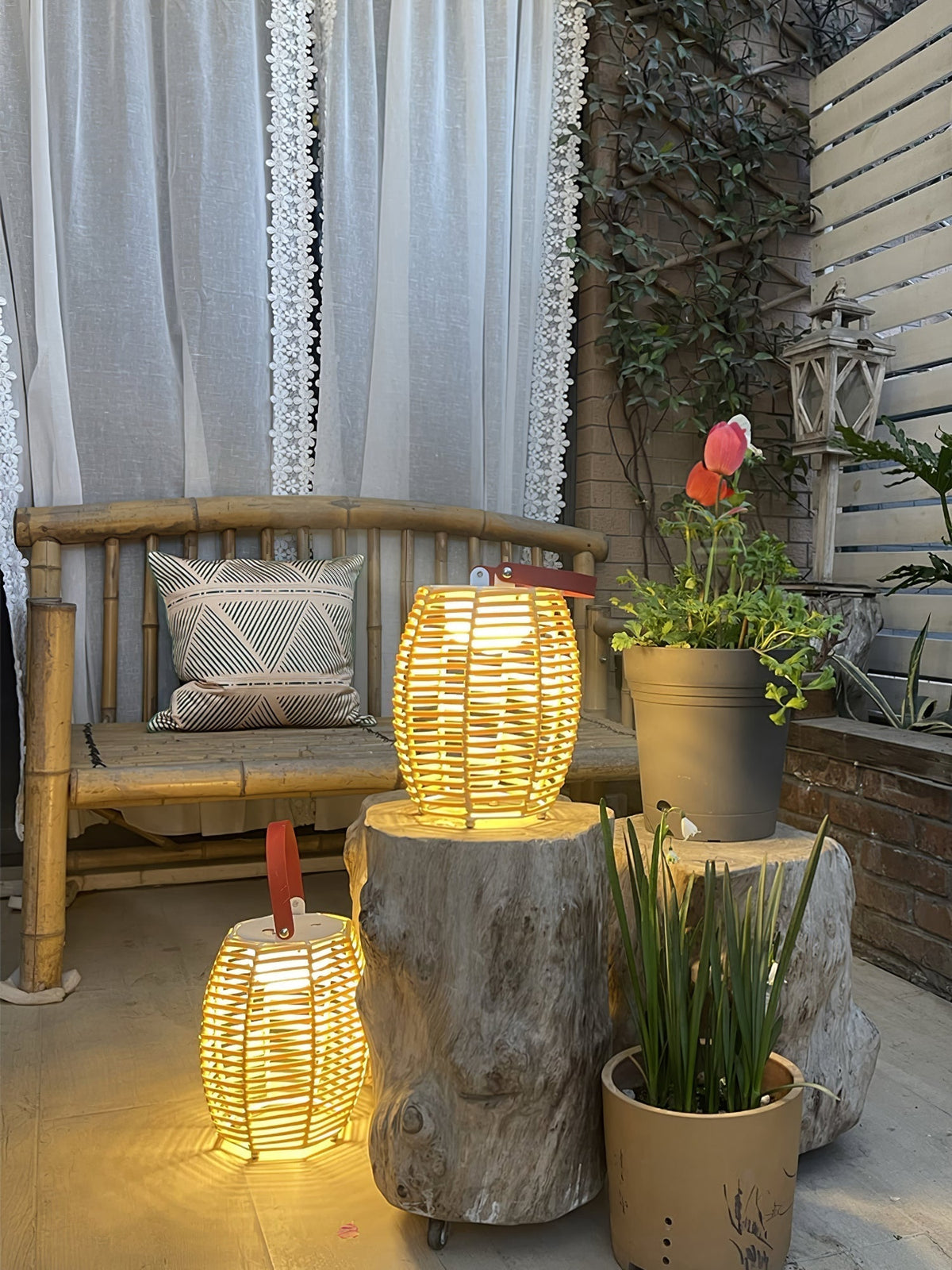 Olraeil Rotan vloerlamp