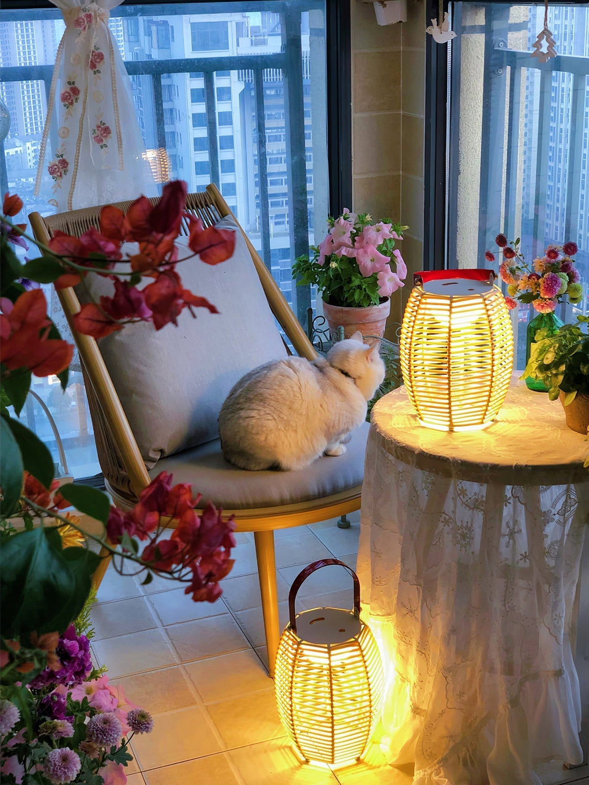Olraeil Rotan vloerlamp