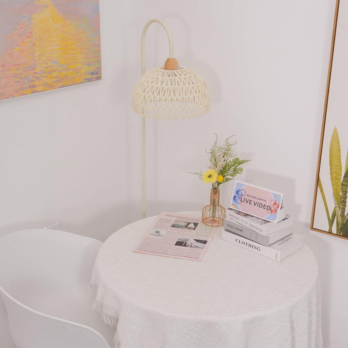 Tor vloerlamp minimalistisch beige