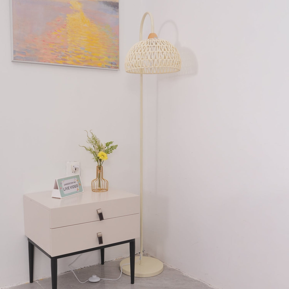 Tor vloerlamp minimalistisch beige
