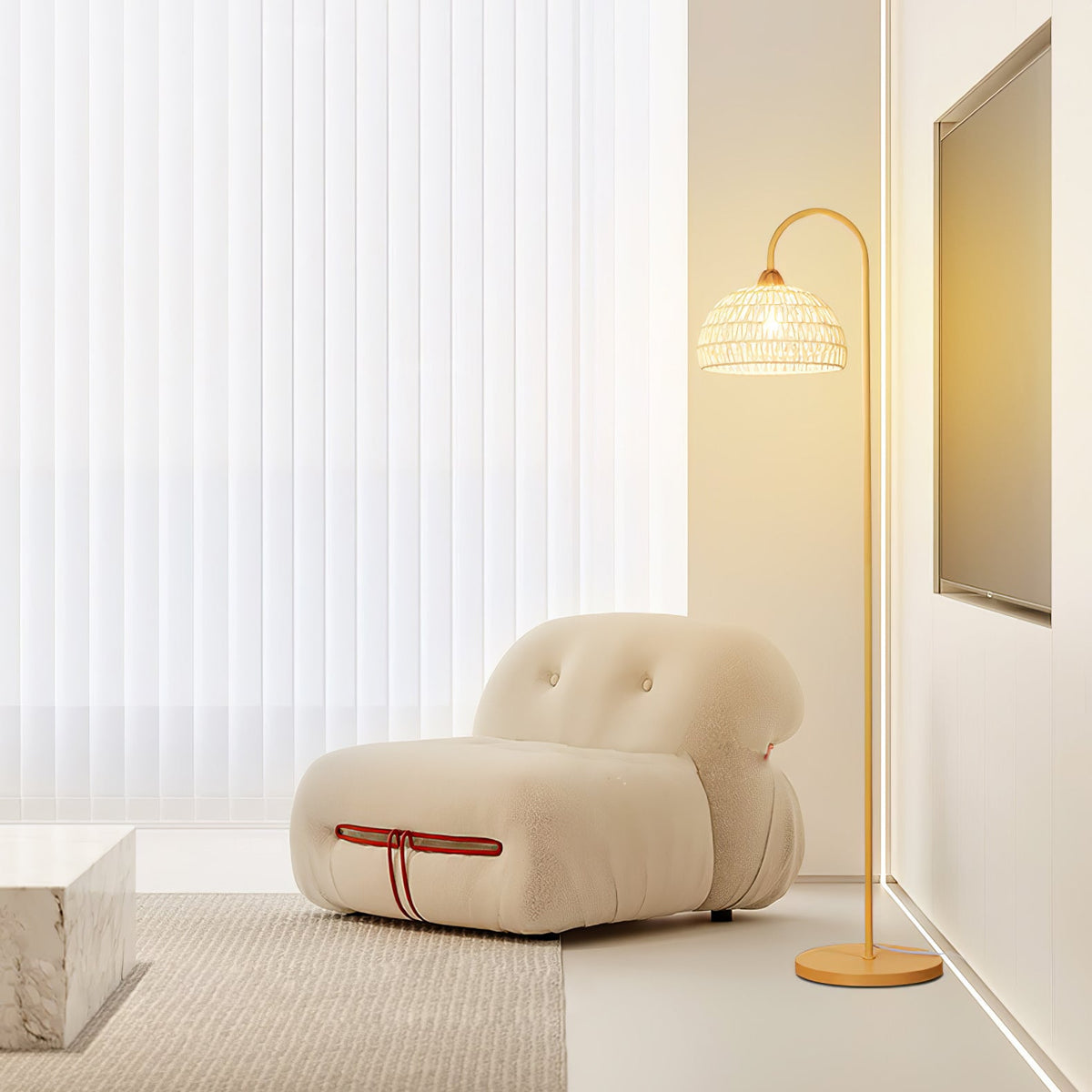 Tor vloerlamp minimalistisch beige