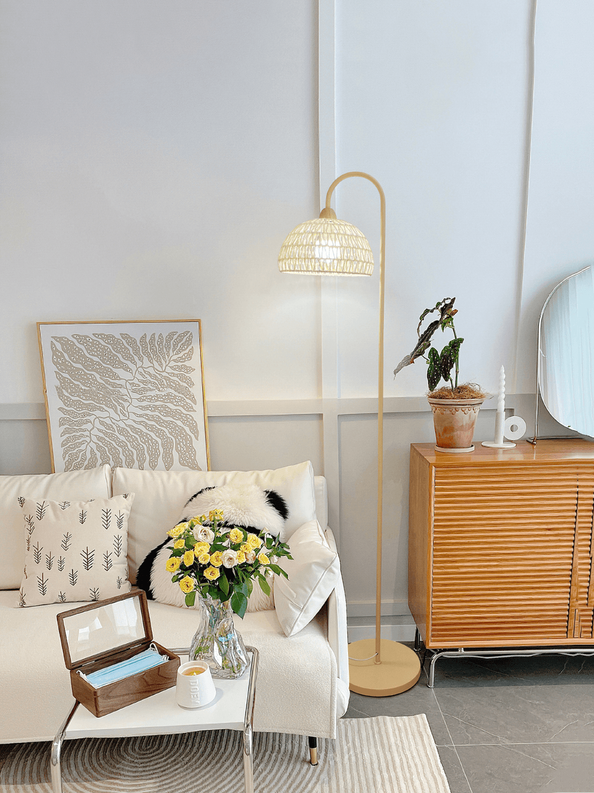 Tor vloerlamp minimalistisch beige