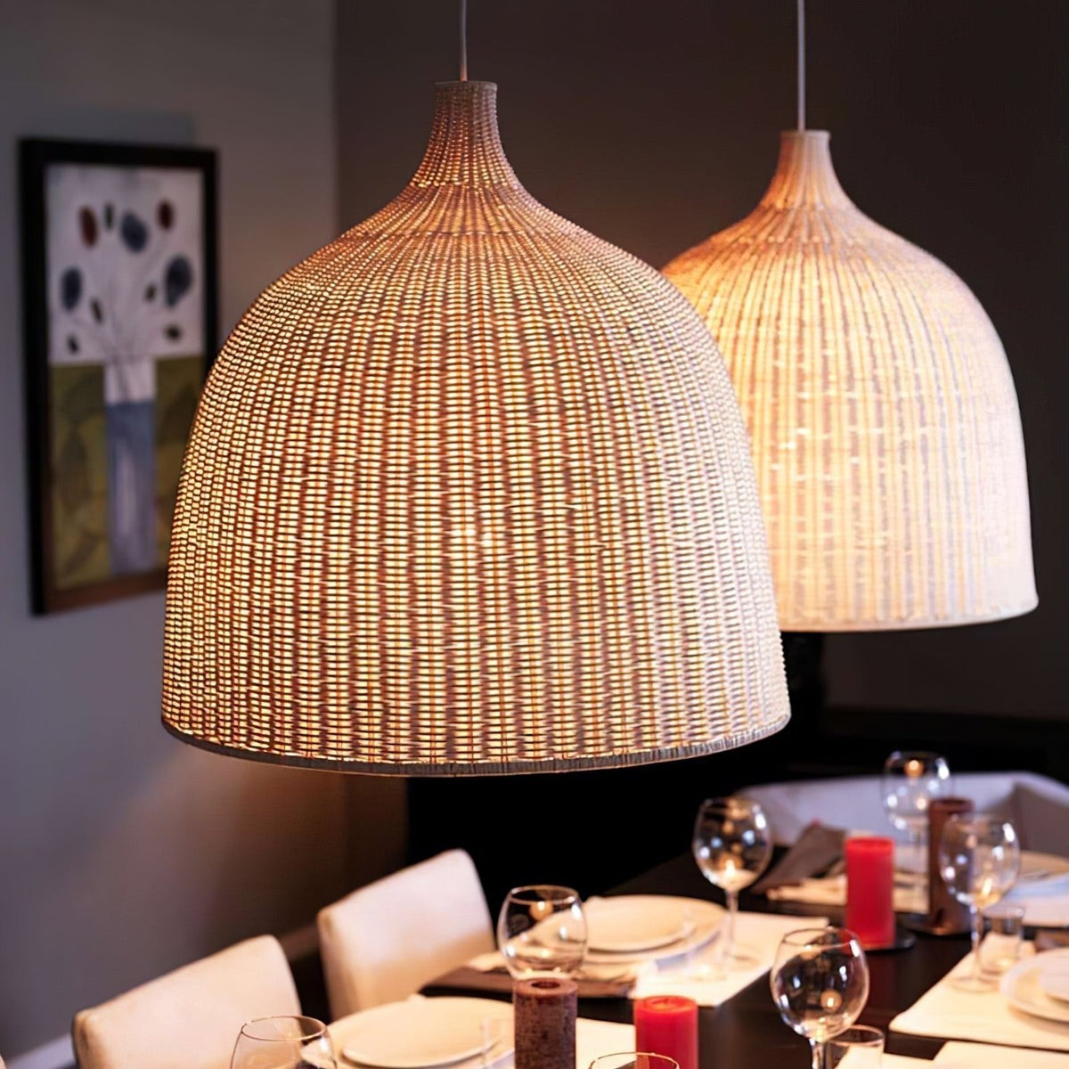 Ravisine rustieke hanglamp van rotan
