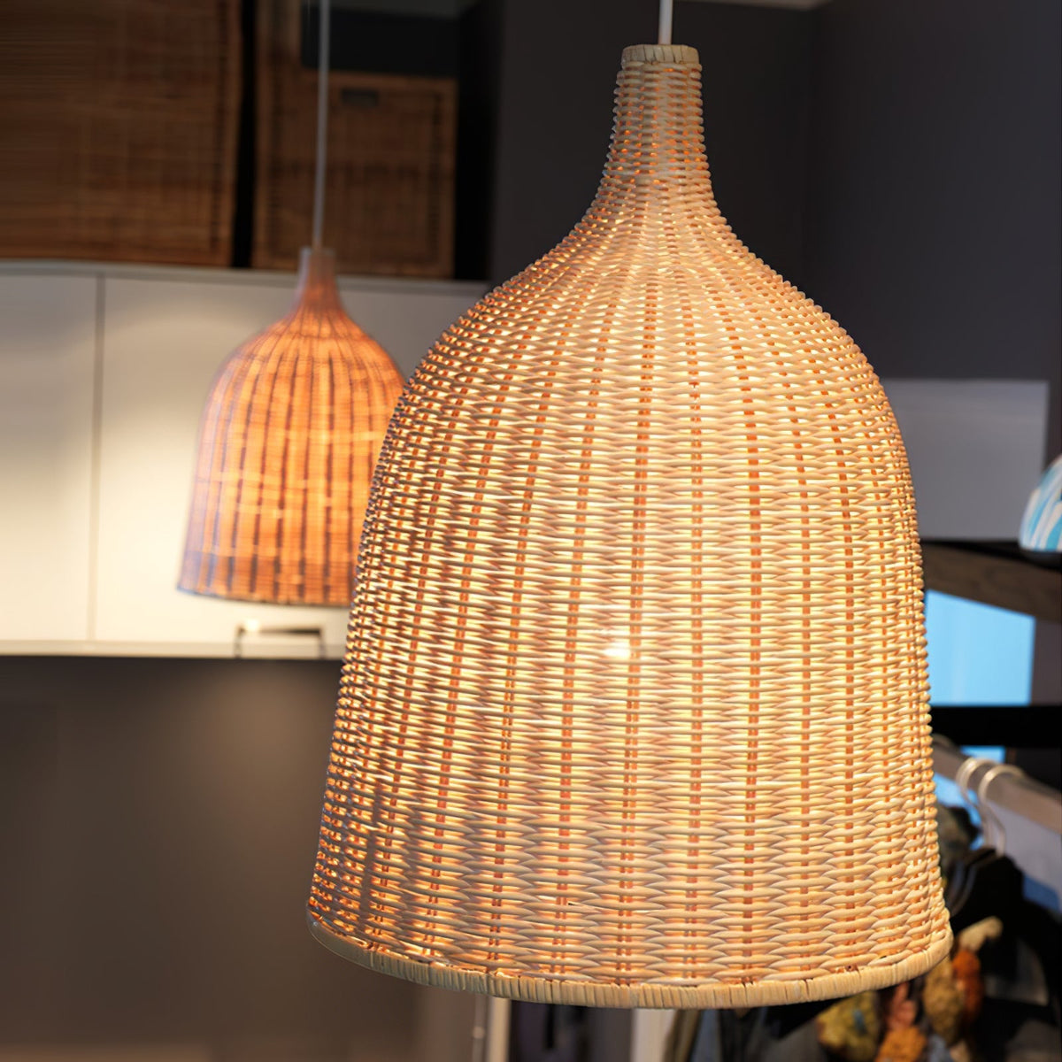 Ravisine rustieke hanglamp van rotan
