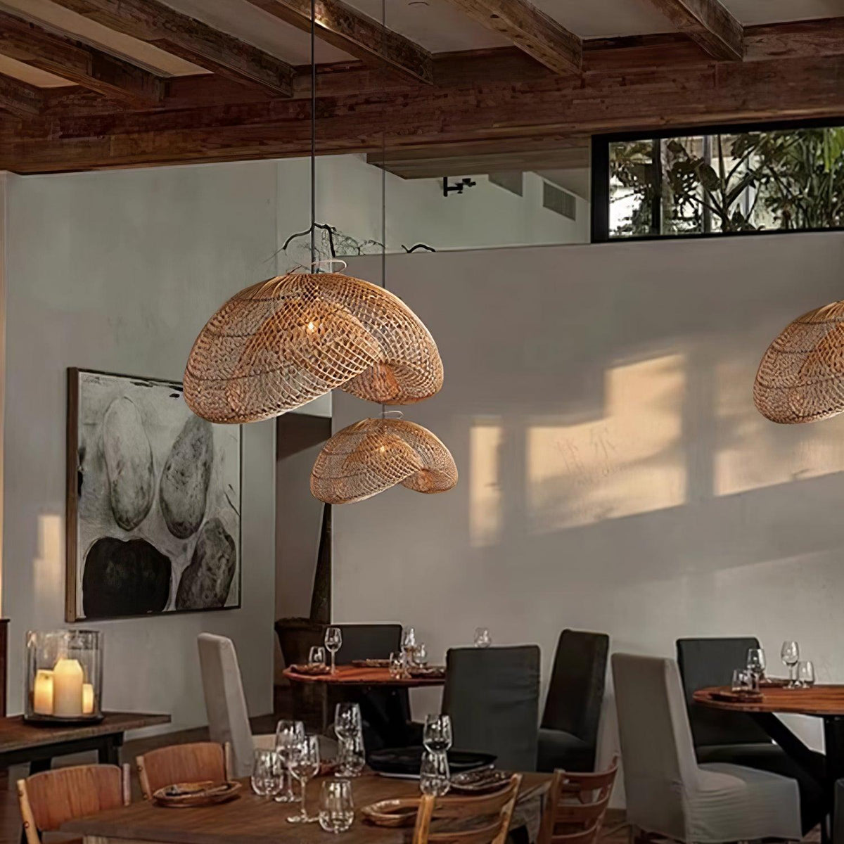 Averon Vintage hanglamp van rotan