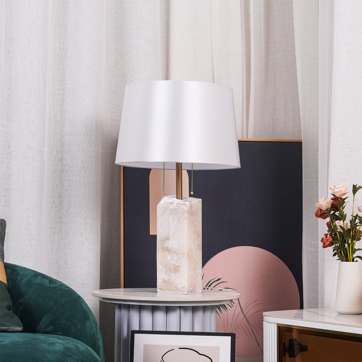 Gaveth Minimalistische tafellamp in albast