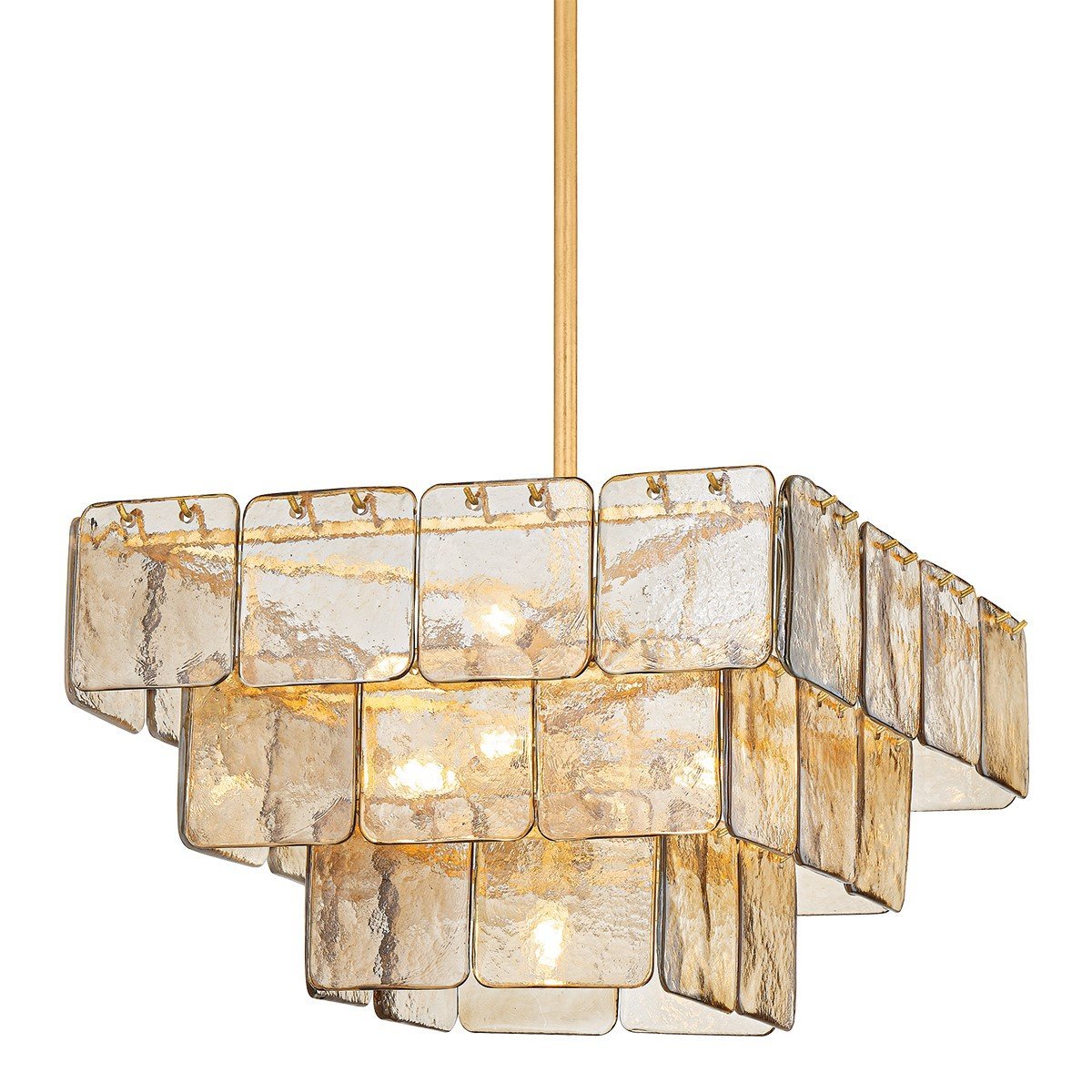 Celaniel Kroonluchter Champagne Piastre-glas Modern