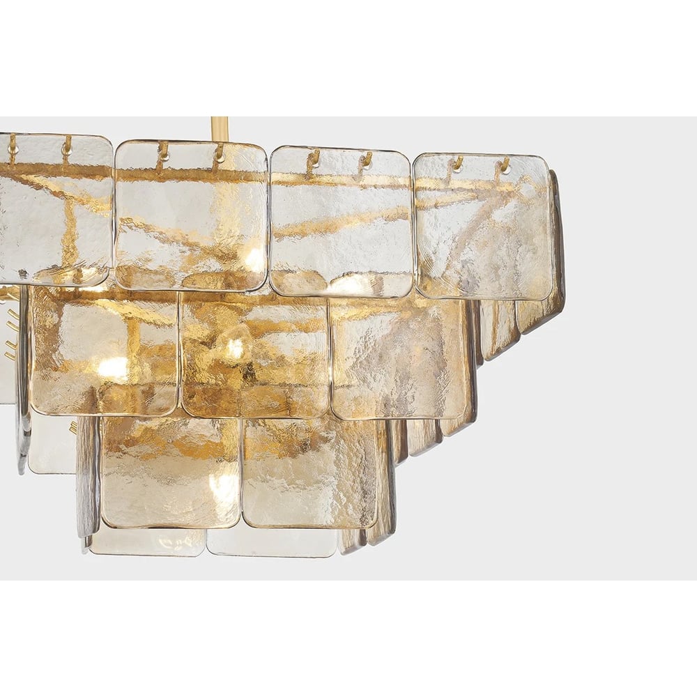 Celaniel Kroonluchter Champagne Piastre-glas Modern