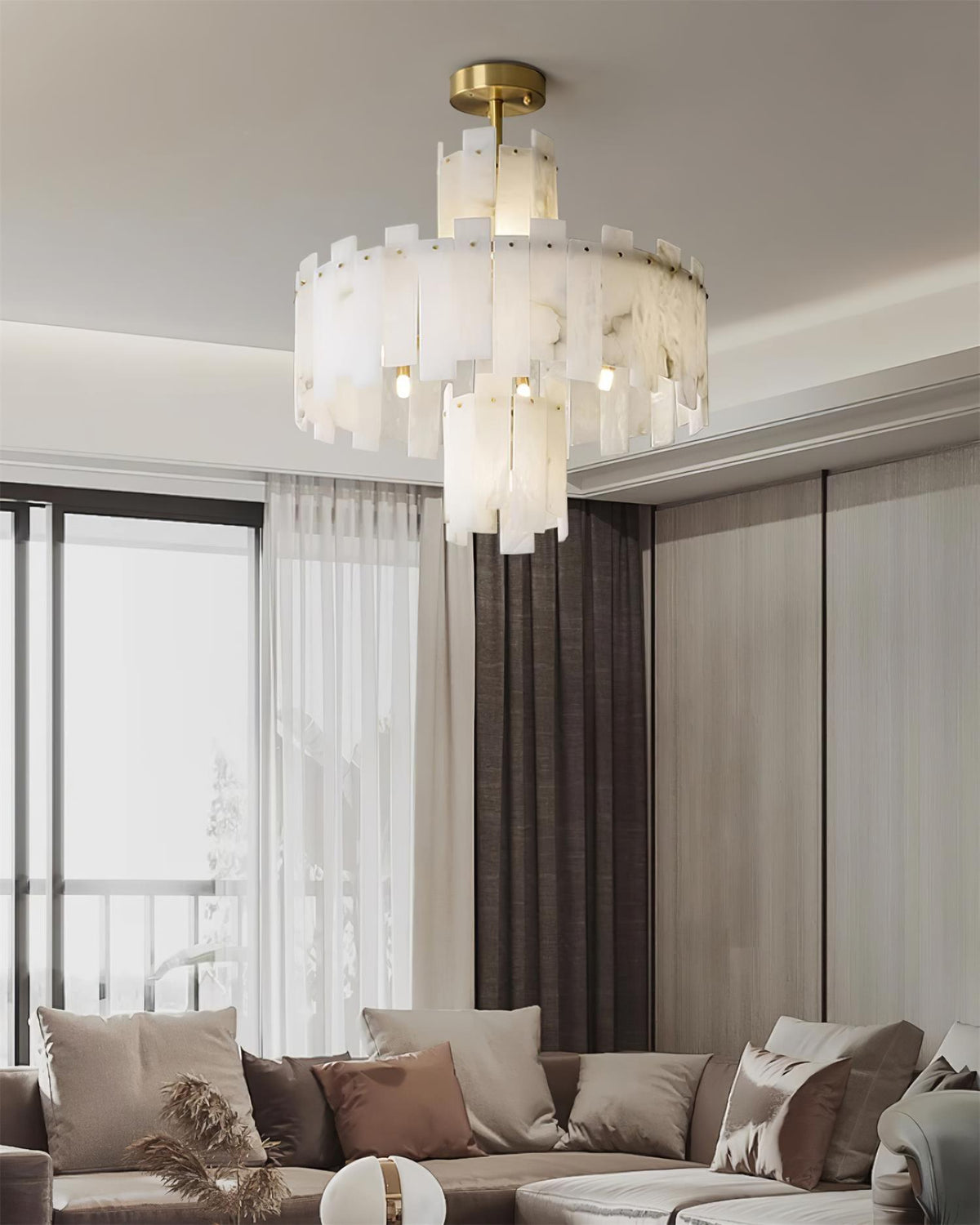 Soraya Art Deco albasten kroonluchter