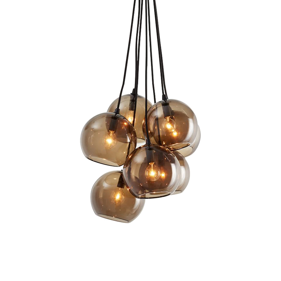 Celinette glazen hanglamp bruin