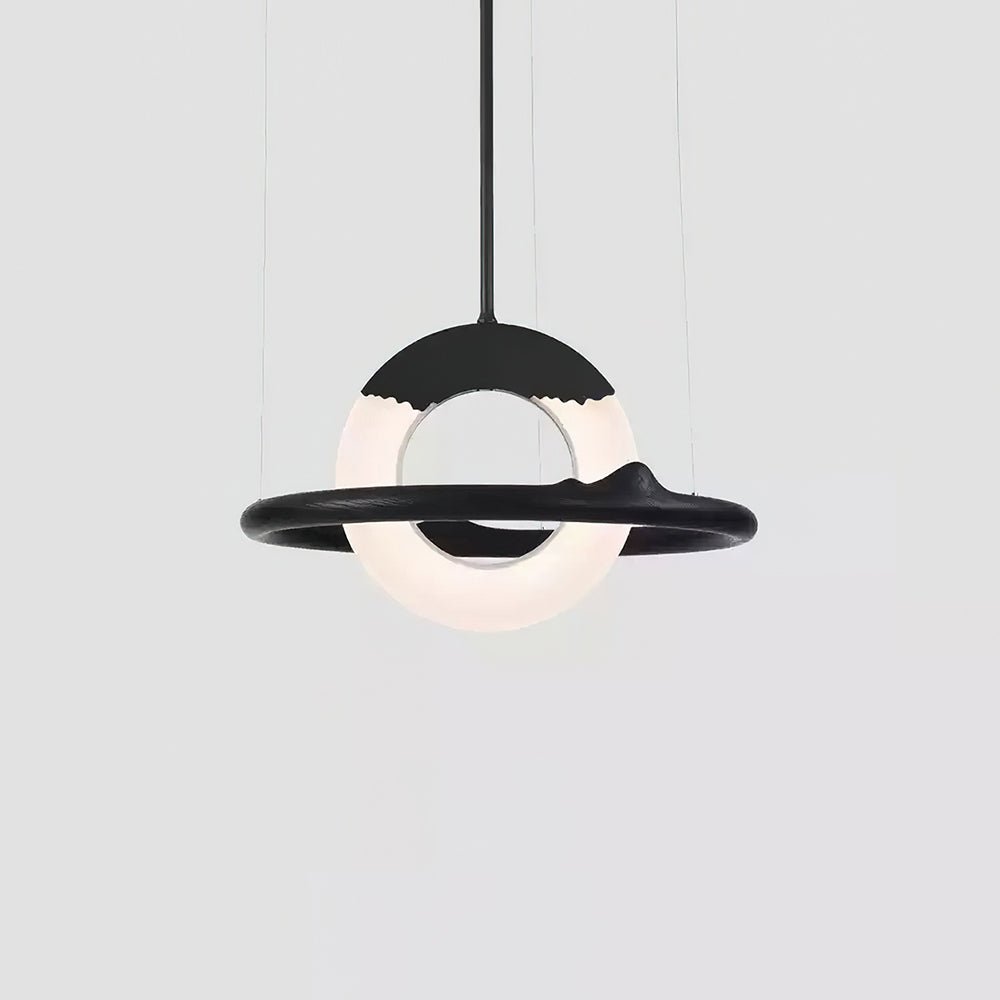 Mytalan ronde acryl hanglamp met houten ring