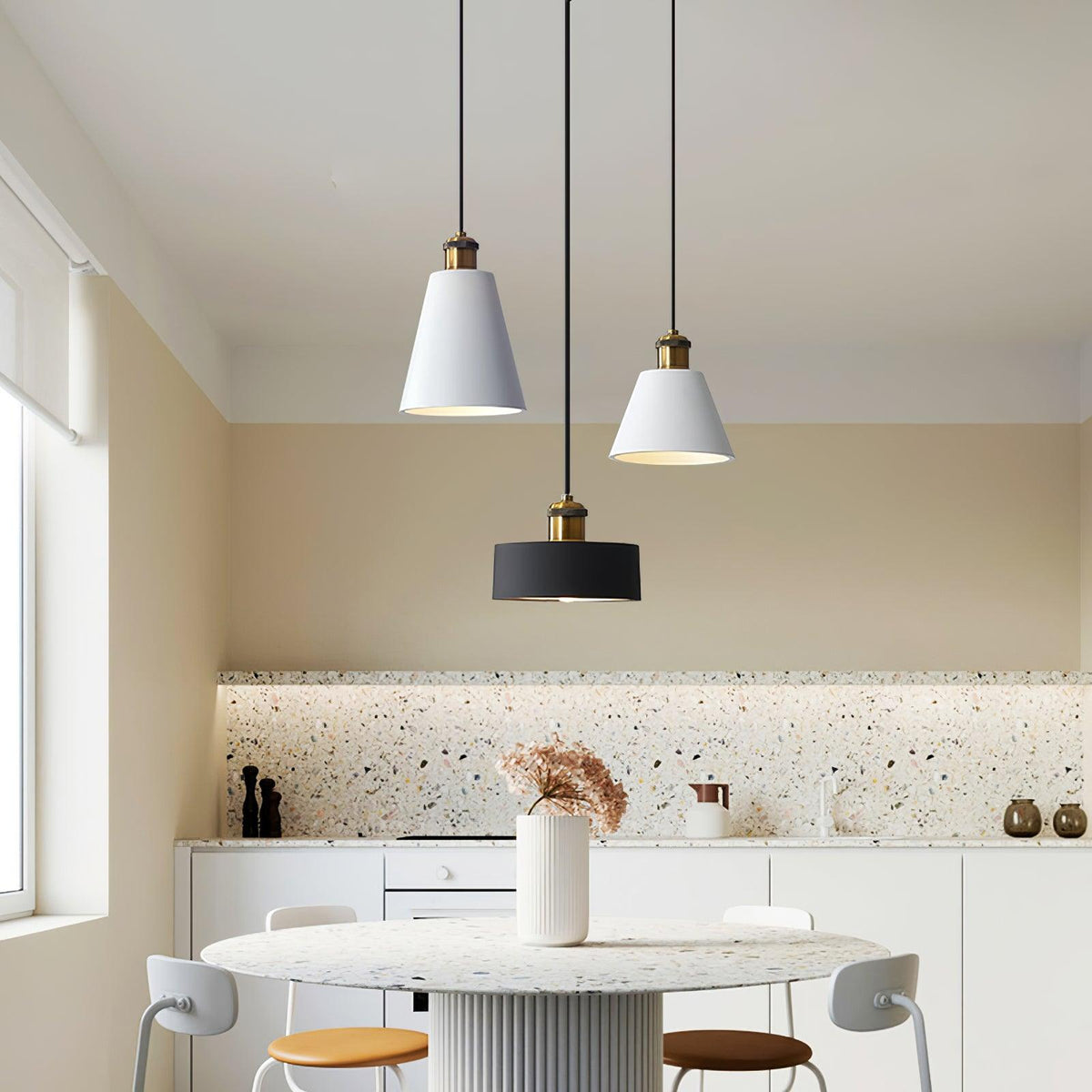 Trio Industriële hanglamp van hars