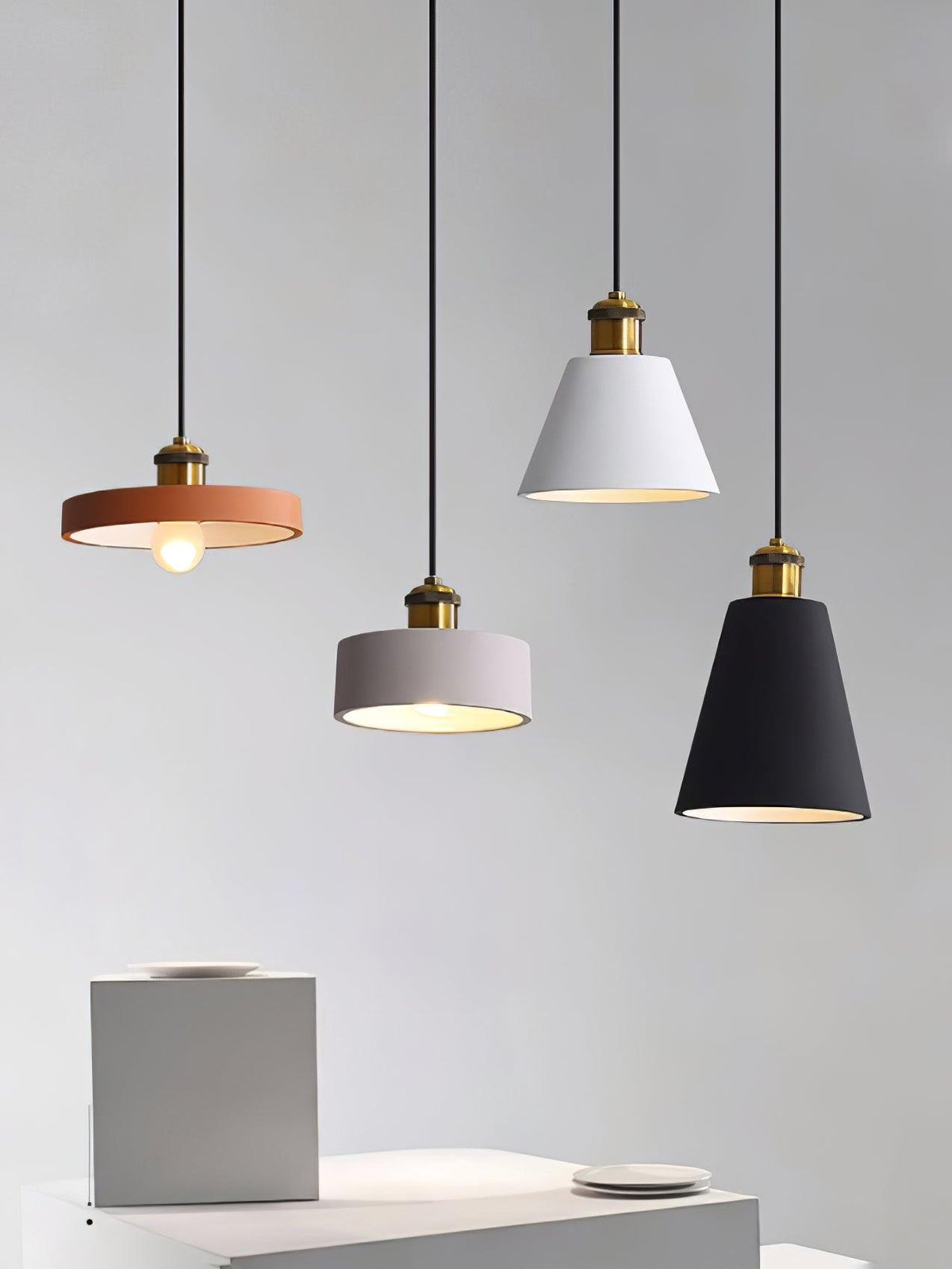 Trio Industriële hanglamp van hars
