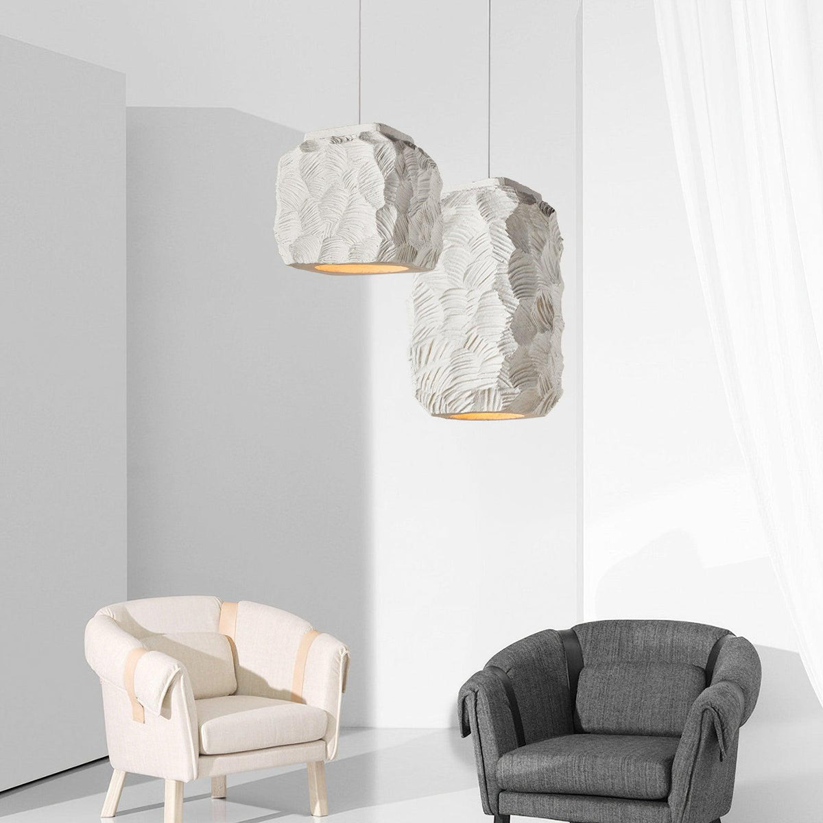 Olsilel hanglamp met individuele creativiteit en geometrische hars