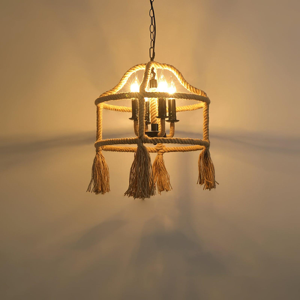 Yavmis Retro Hemp Rope Uitstekende hanglamp