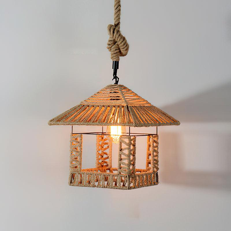 Yavmis Retro Hemp Rope Uitstekende hanglamp