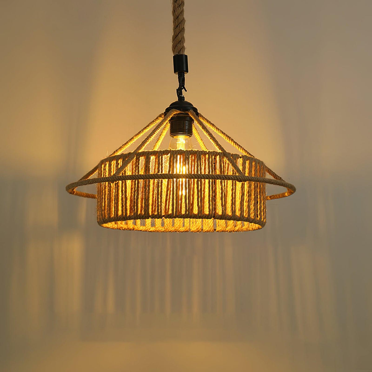 Yavmis Retro Hemp Rope Uitstekende hanglamp