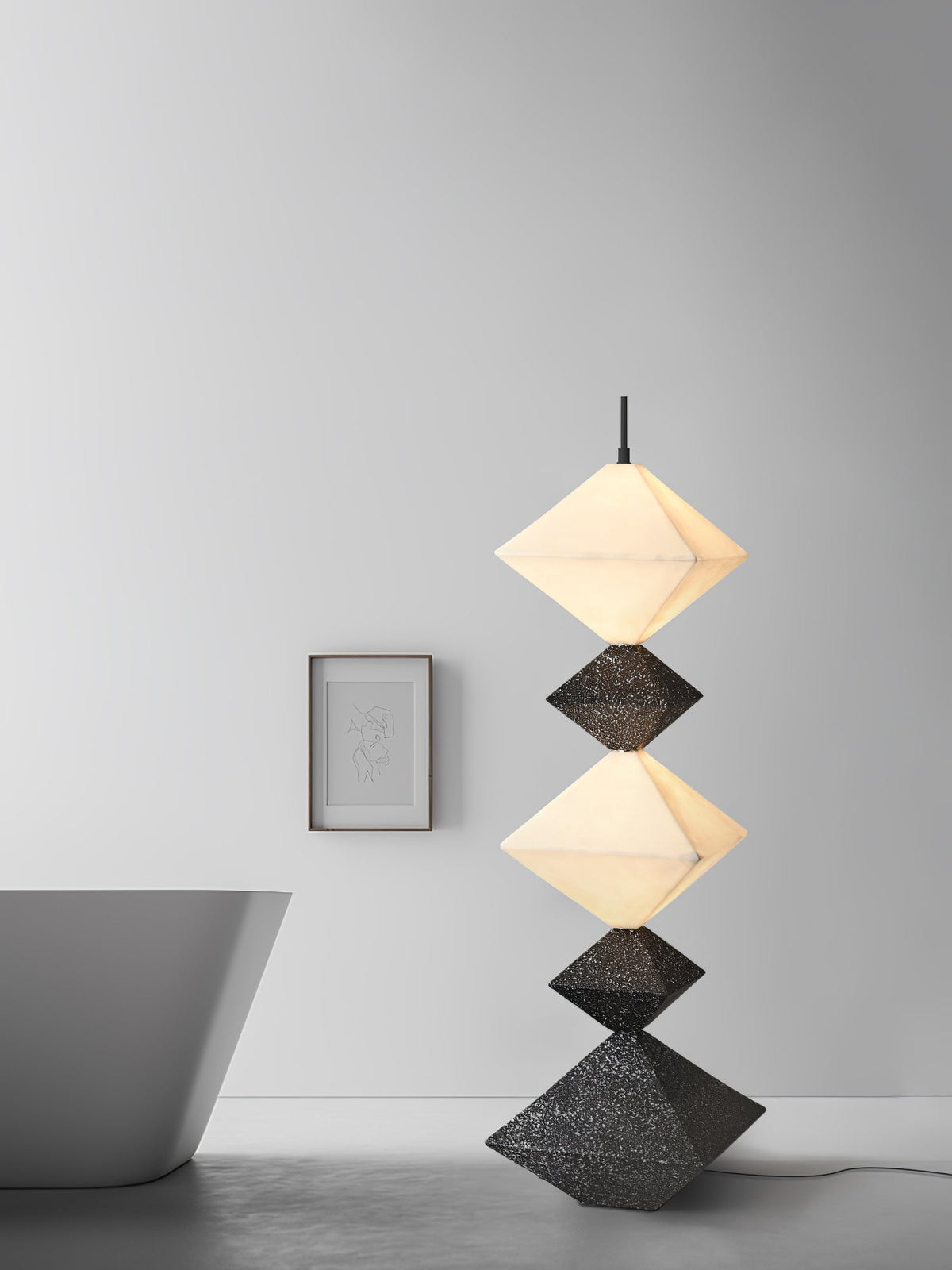 GeoGlow Rhombus Cube vloerlamp