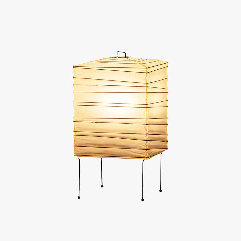 Gevlochten papieren tafellamp met ribbels