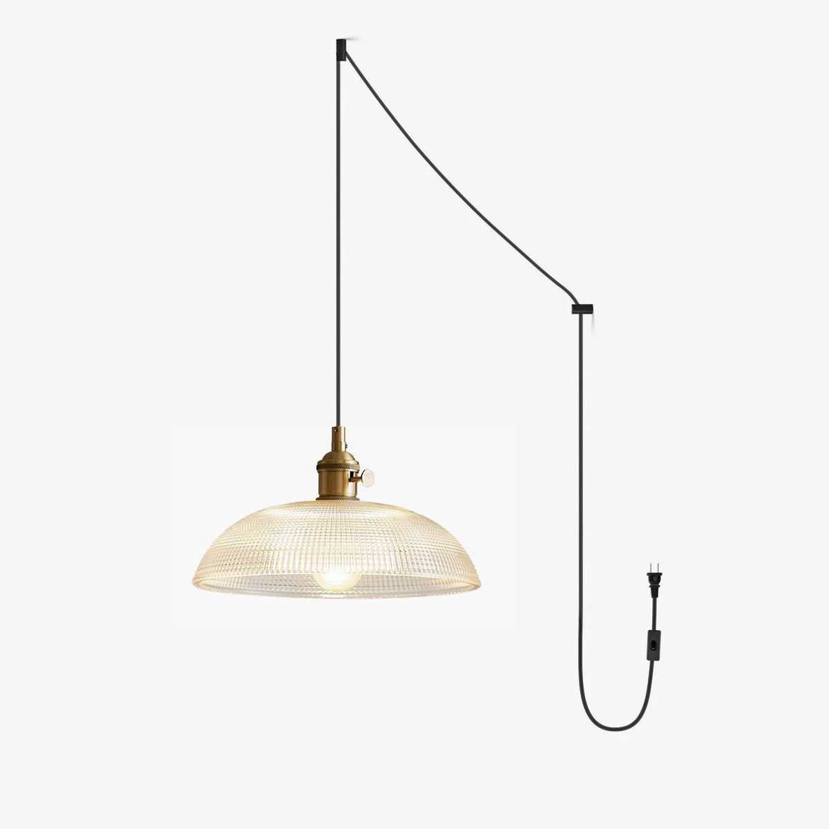 Crinel hanglamp van messing en glas