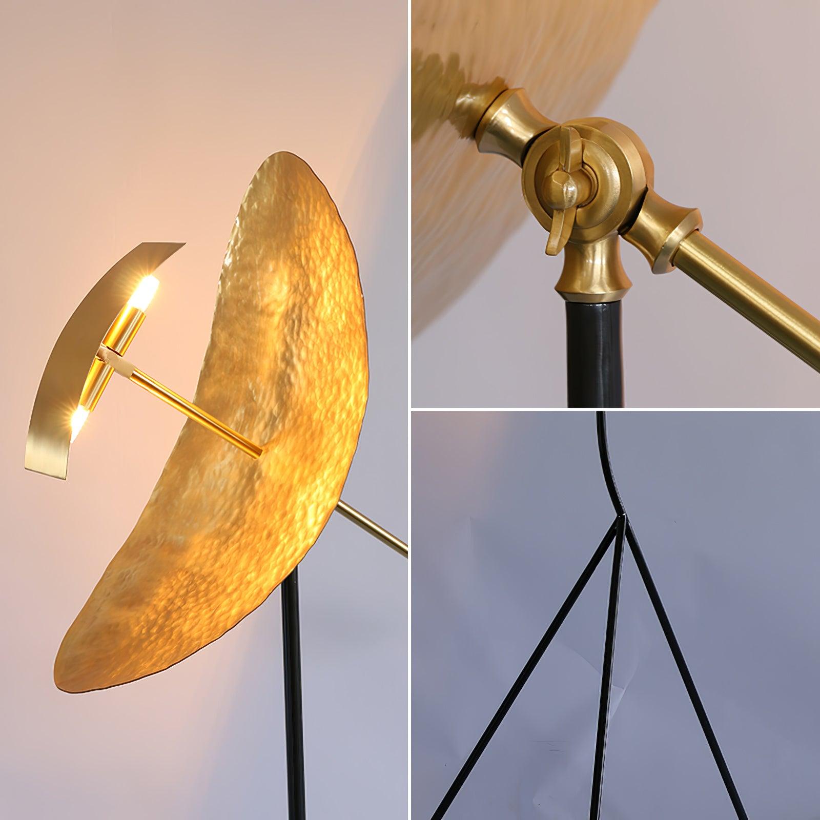 Salgado Design LED Vloerlamp Metall Goud/Zwart Slaap/Woon/Eetkamer