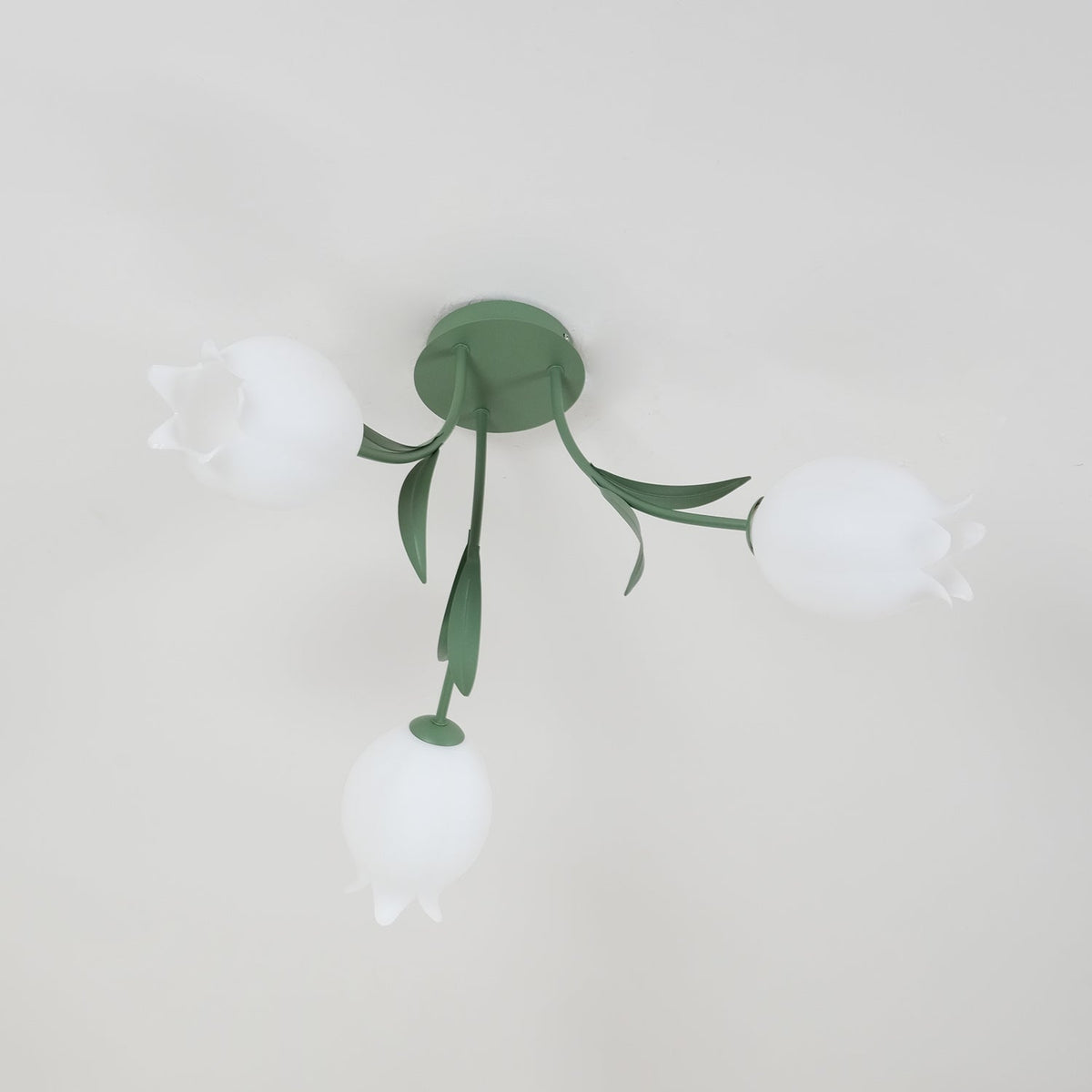 Ivory plafondlamp Lily Flower Blossom Groene Basis