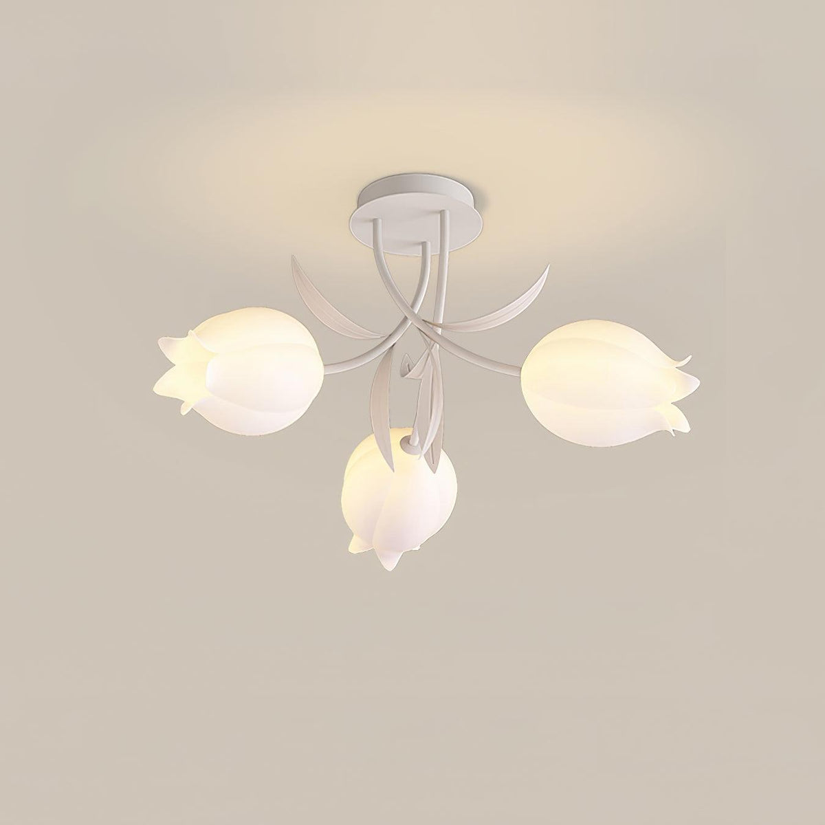 Ivory plafondlamp Lily Flower Blossom Groene Basis