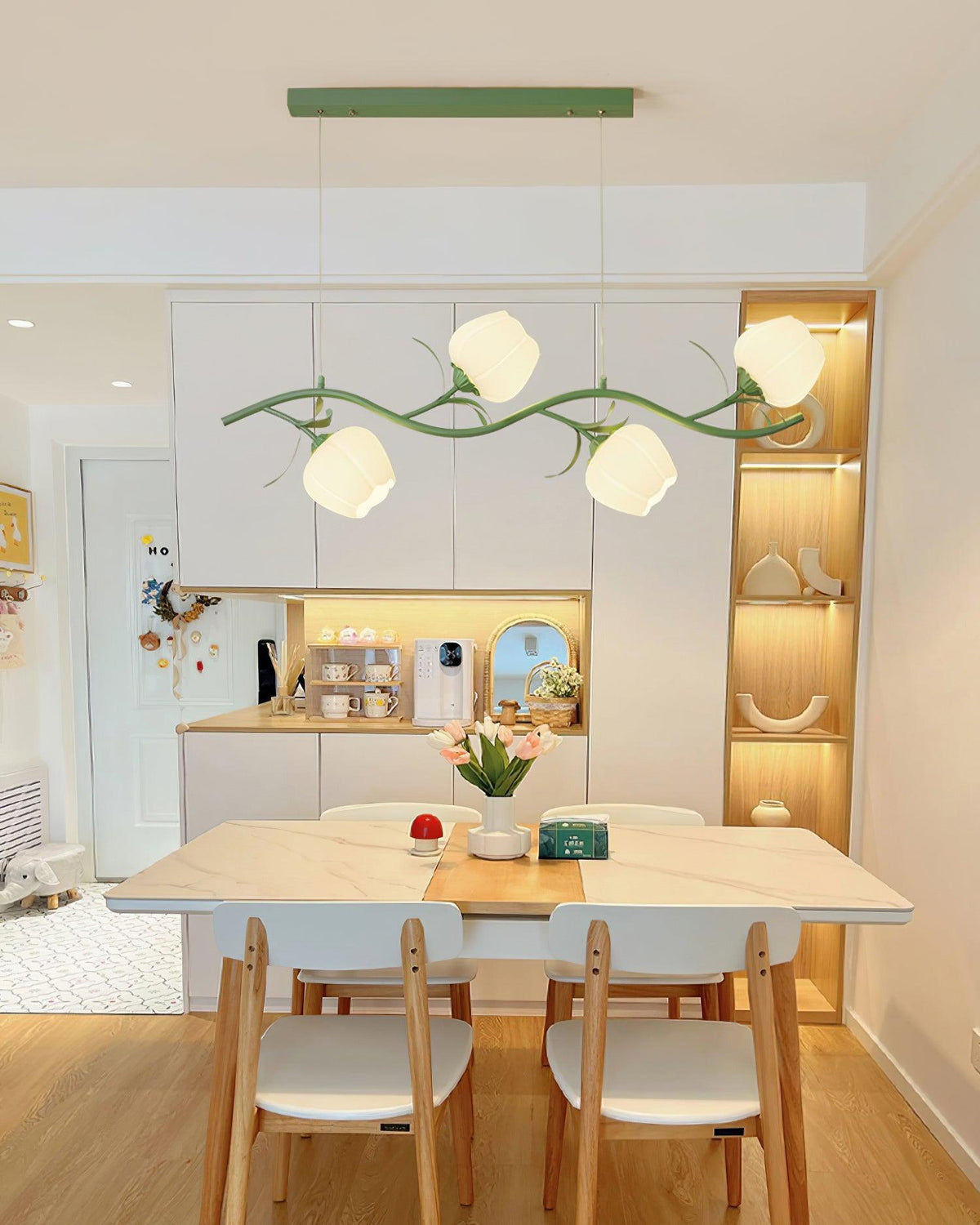 Liorareon Kroonluchter Bloemmotief glas