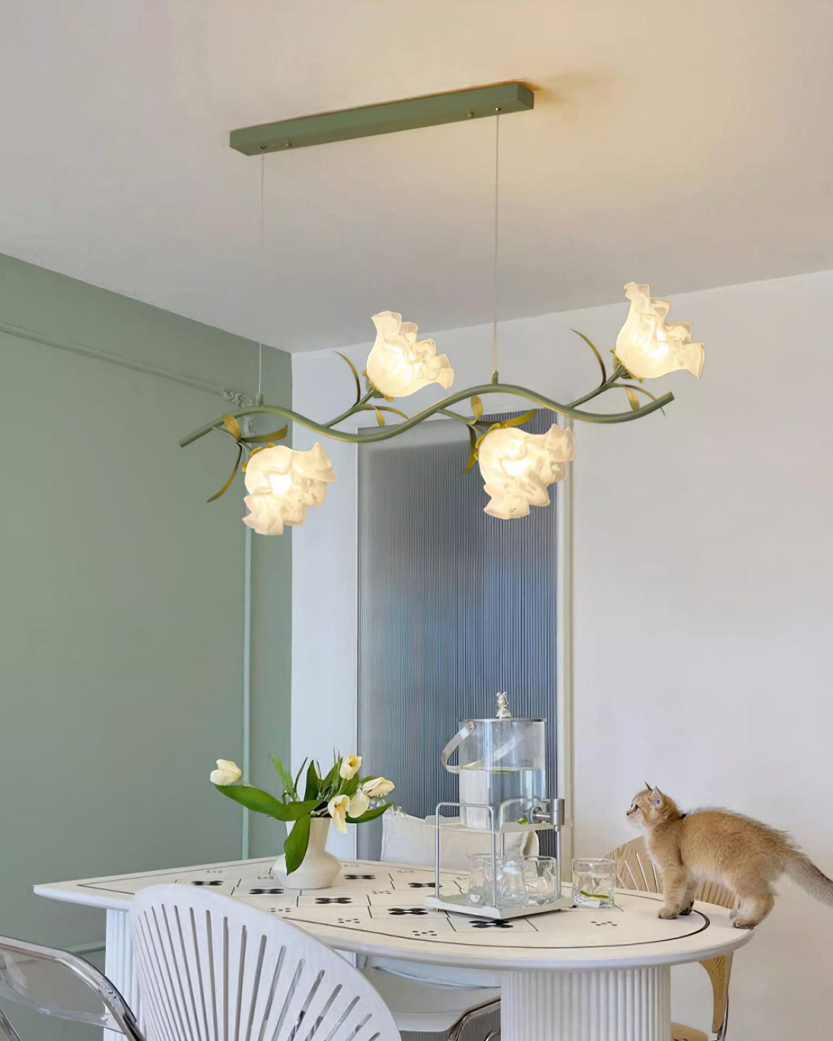 Liorareon Kroonluchter Bloemmotief glas