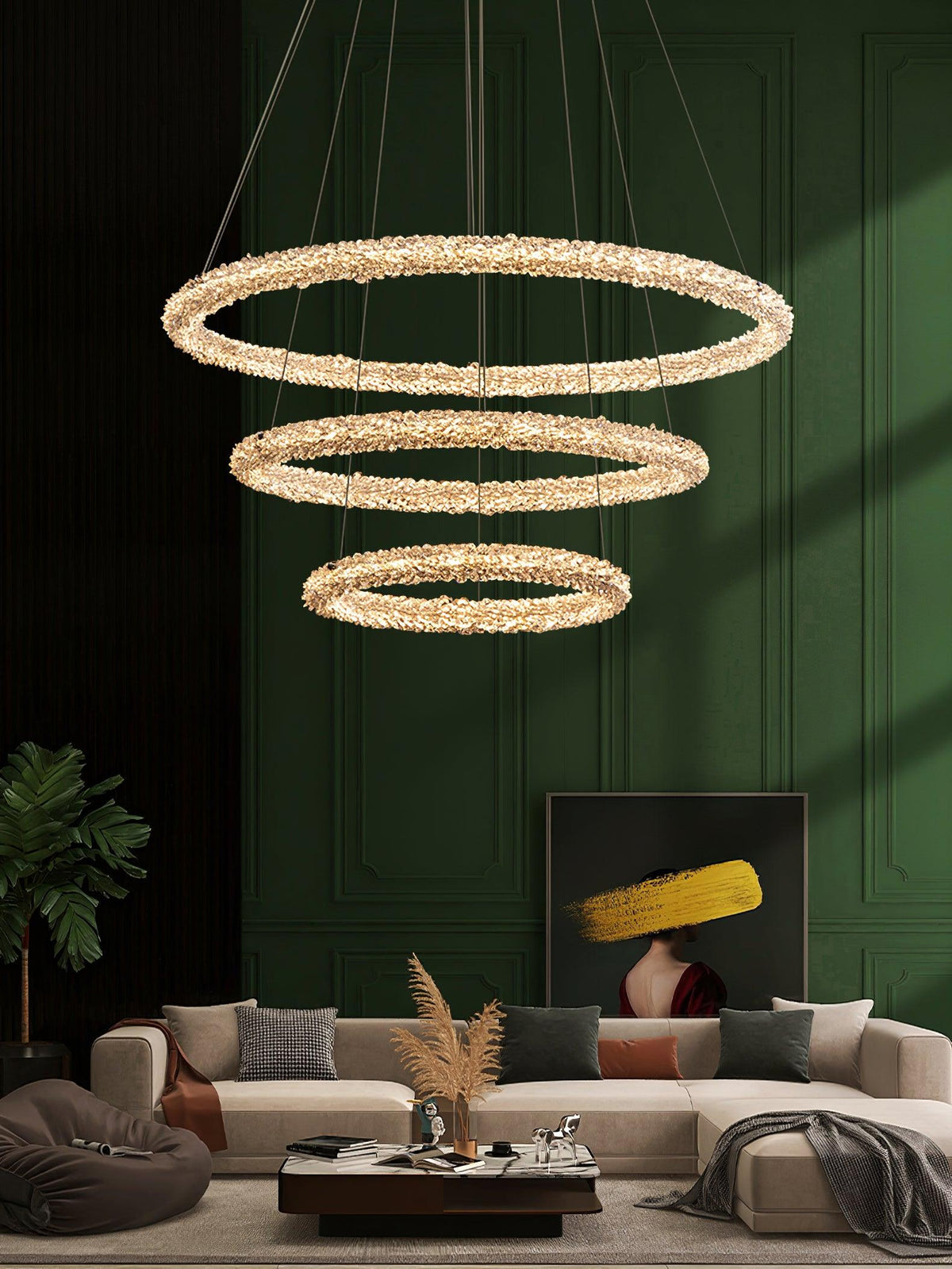 Seleira Ring kristal kroonluchter LED