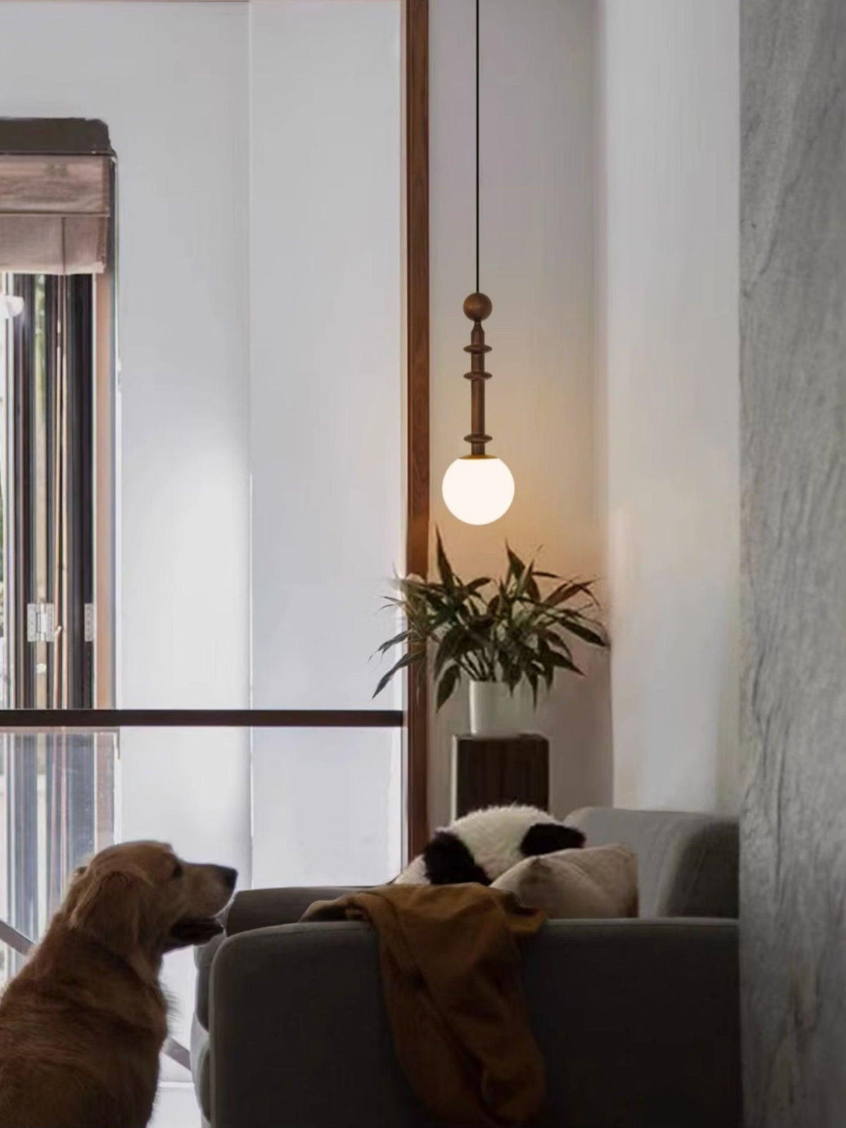 Barvel houten industriële hanglamp