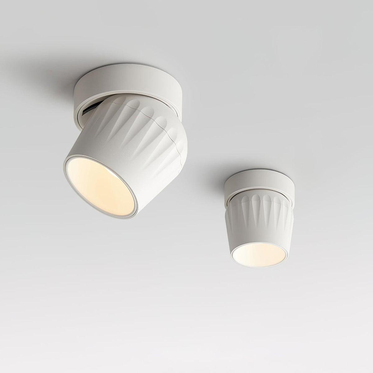 Keveny plafondspot aluminium geribbel draaibaar minimalistisch