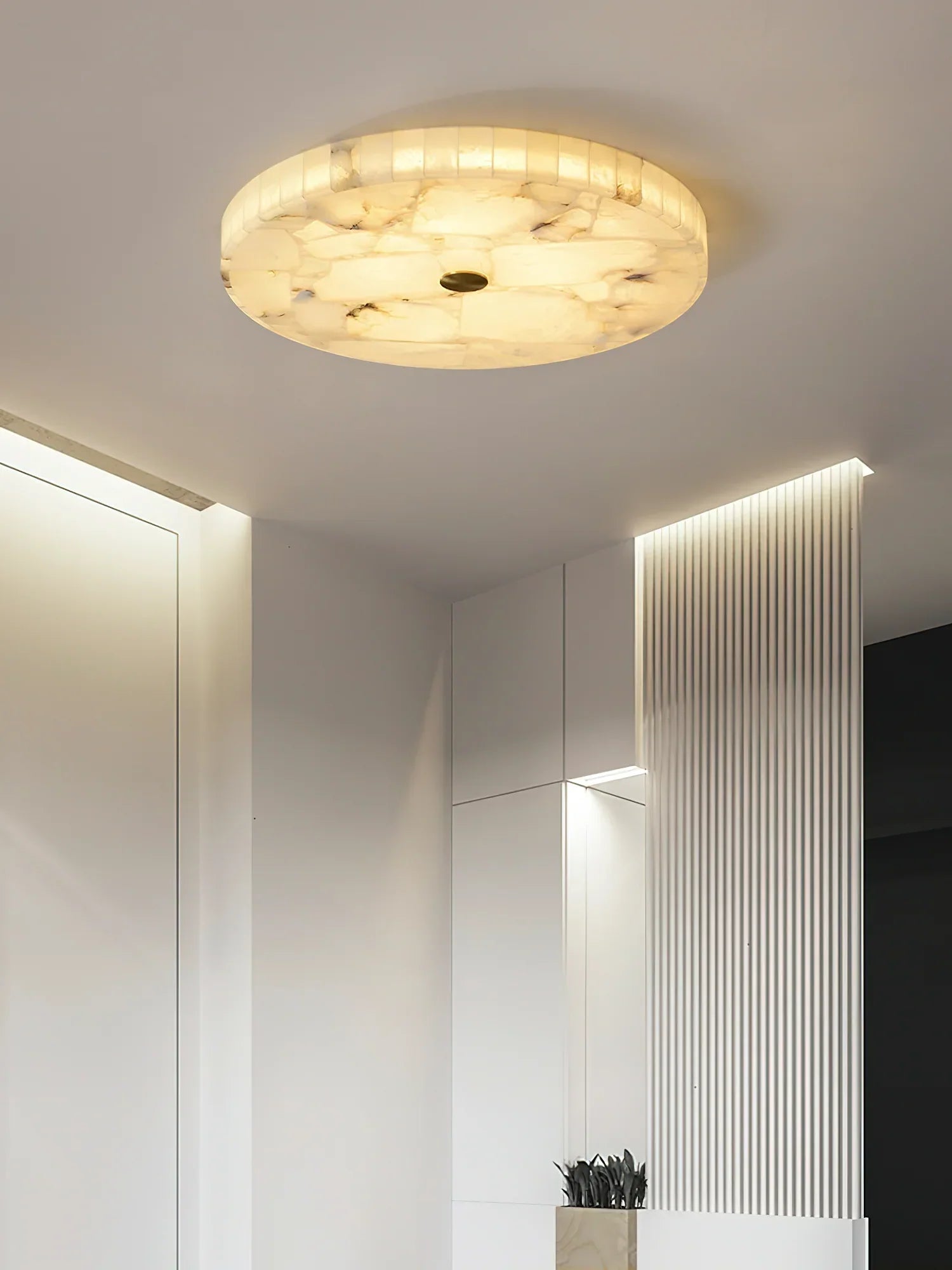 Byers Modern Minimalisme LED Ronde Metaal Hars Plafondlamp Slaapkamer Eetkamer