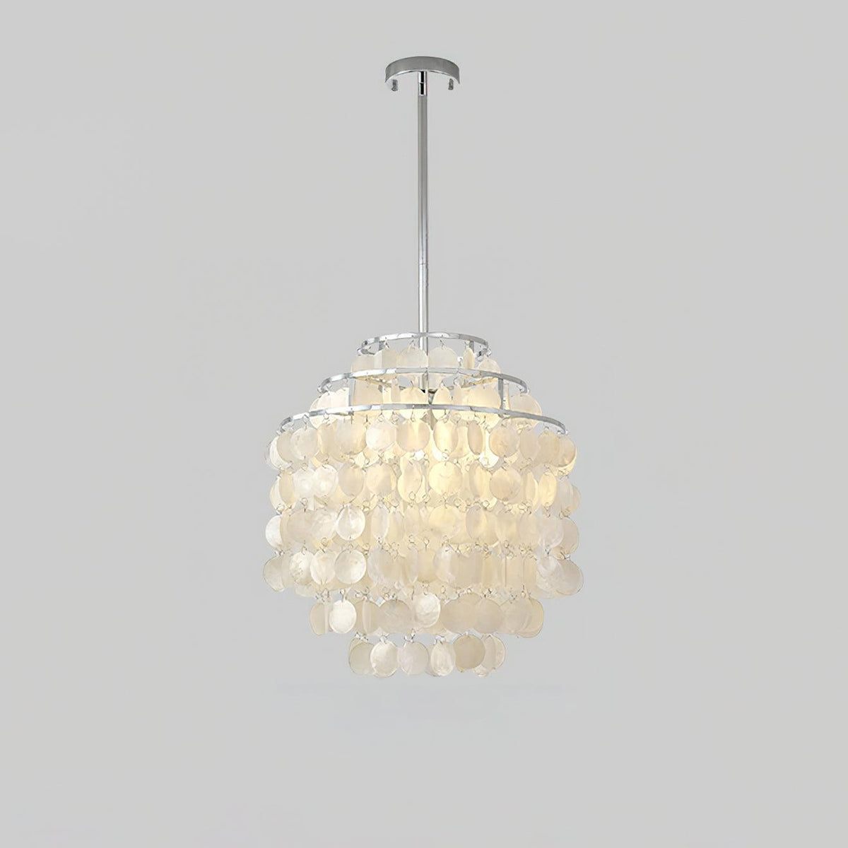 Vana hanglamp ronde schelp chroom