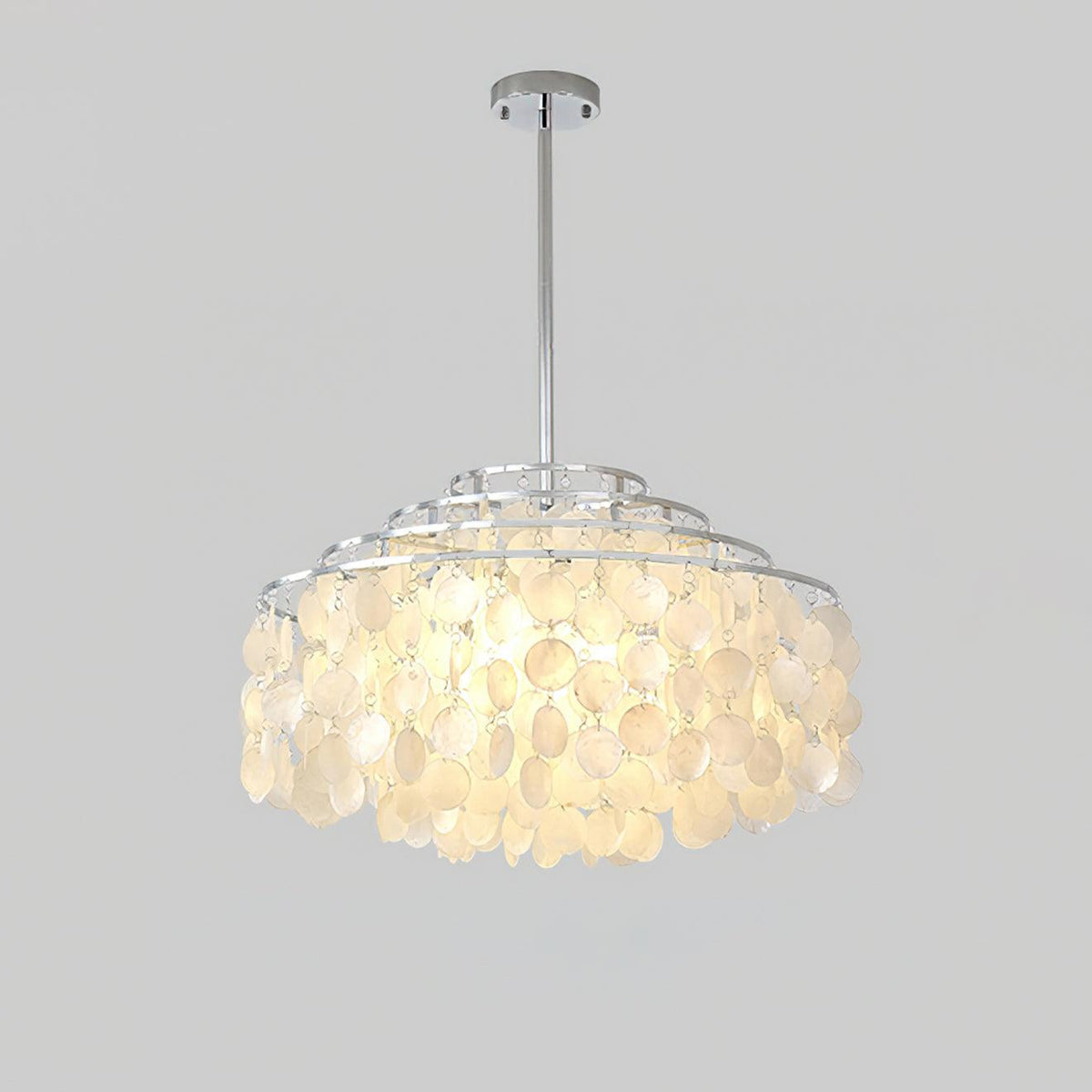 Vana hanglamp ronde schelp chroom