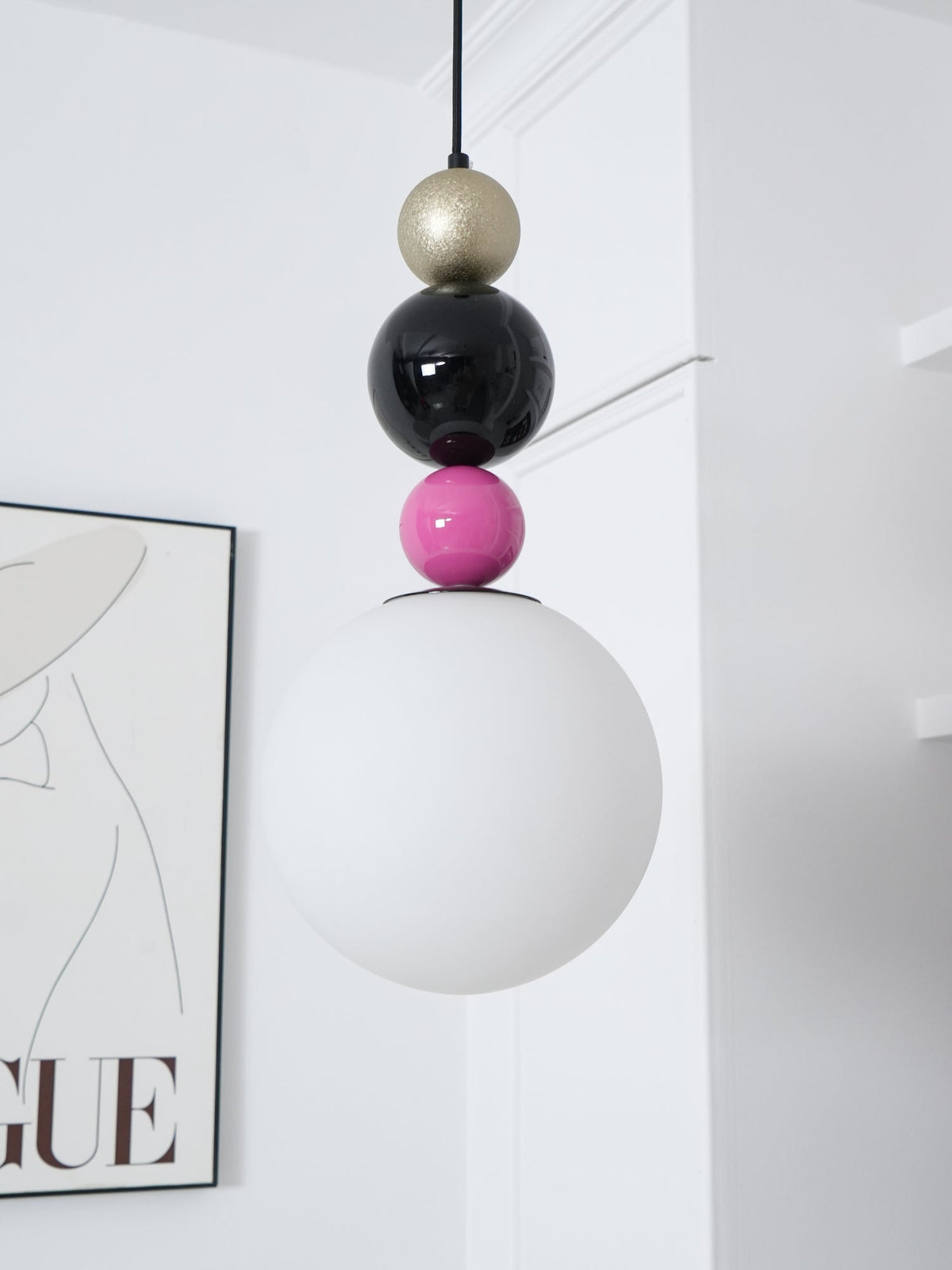 Eshaisra Noordse kunst ronde ballen stapelende glas hanglamp