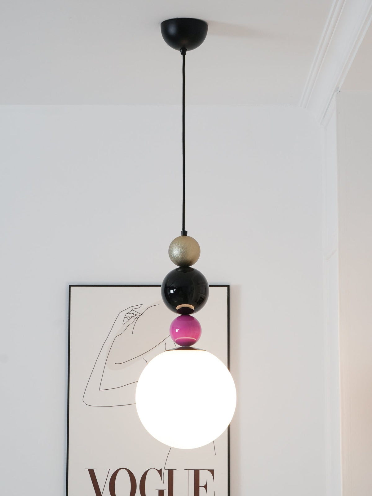 Eshaisra Noordse kunst ronde ballen stapelende glas hanglamp