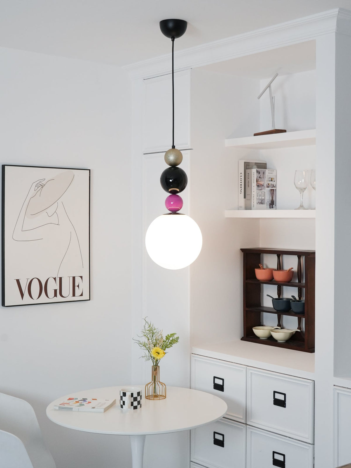 Eshaisra Noordse kunst ronde ballen stapelende glas hanglamp