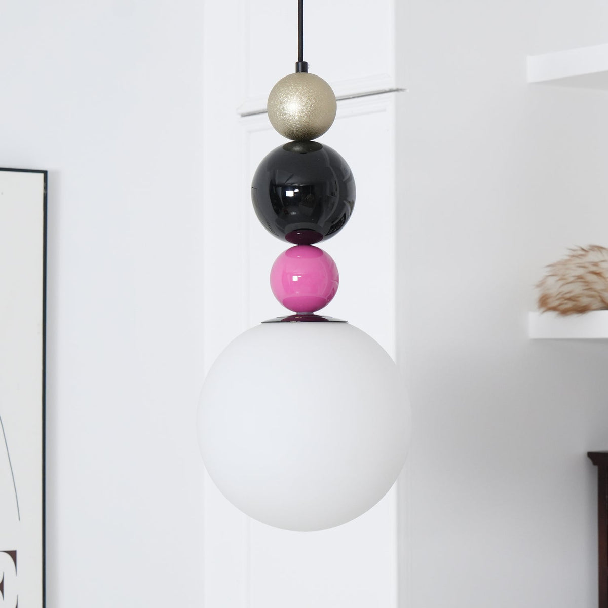 Eshaisra Noordse kunst ronde ballen stapelende glas hanglamp