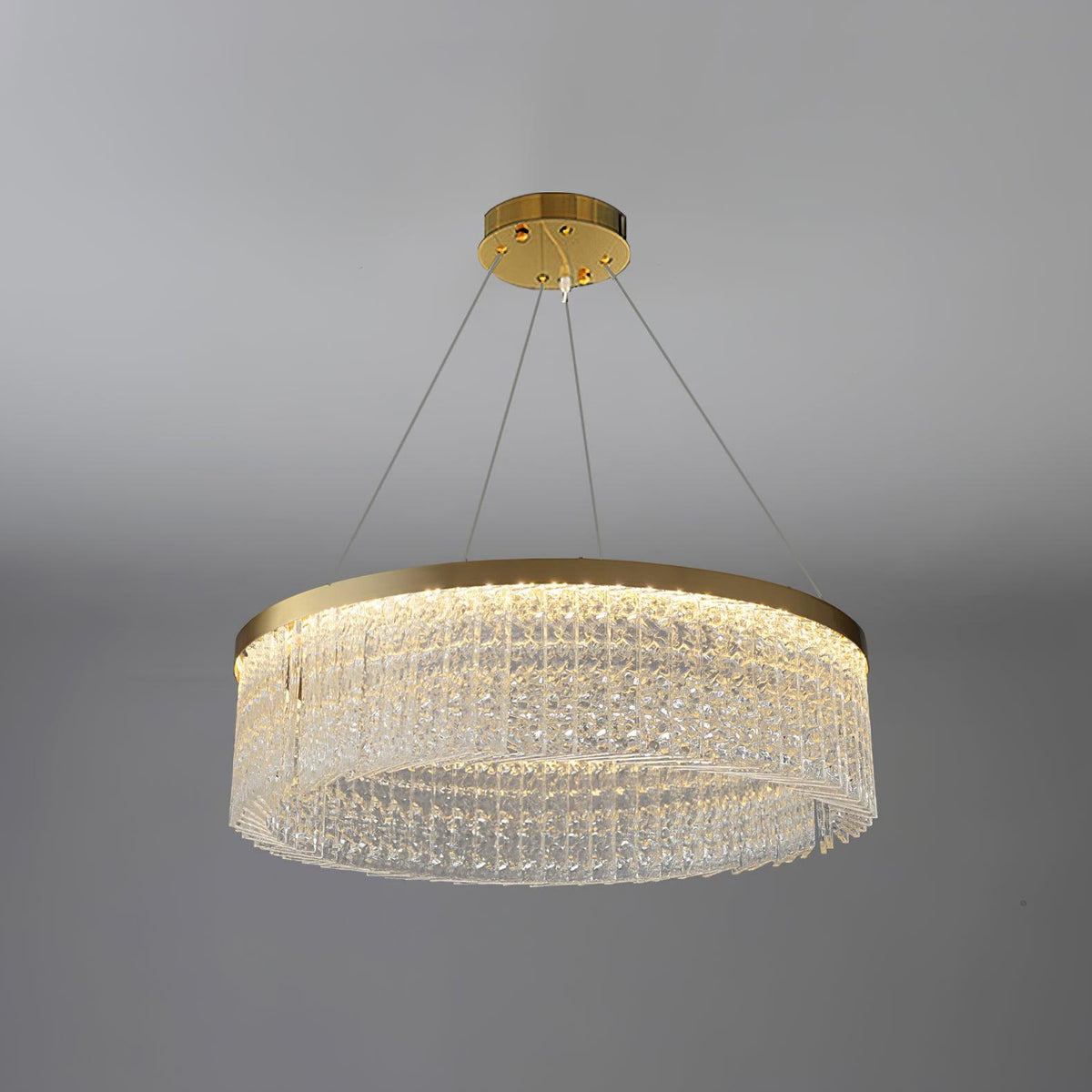 Seluira kroonluchter ronde halo kristal
