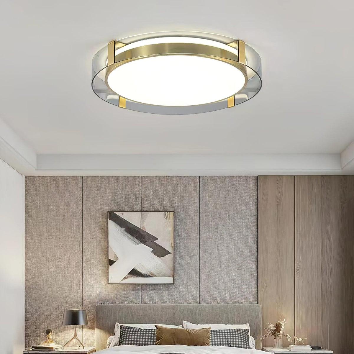 Erliris ronde plafondlamp met laag profiel