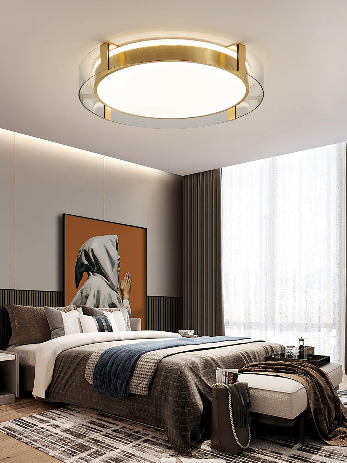 Erliris ronde plafondlamp met laag profiel
