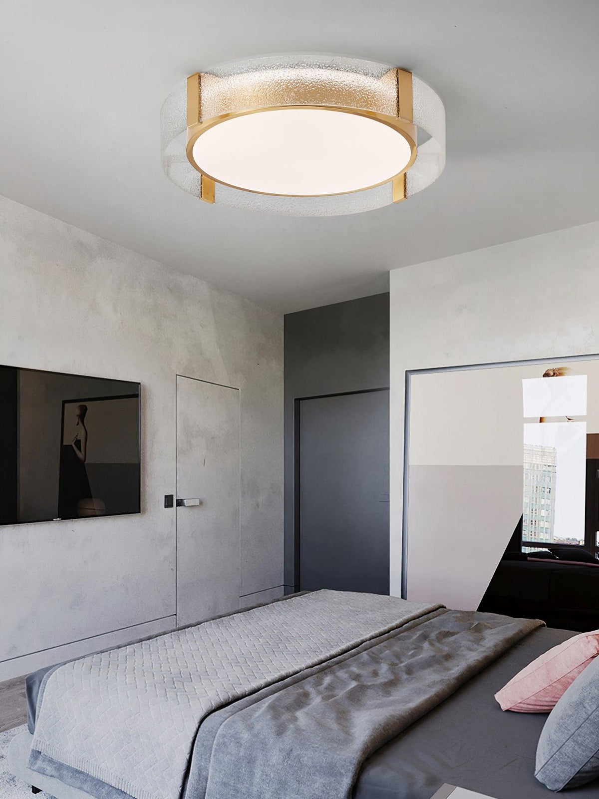 Erliris ronde plafondlamp met laag profiel