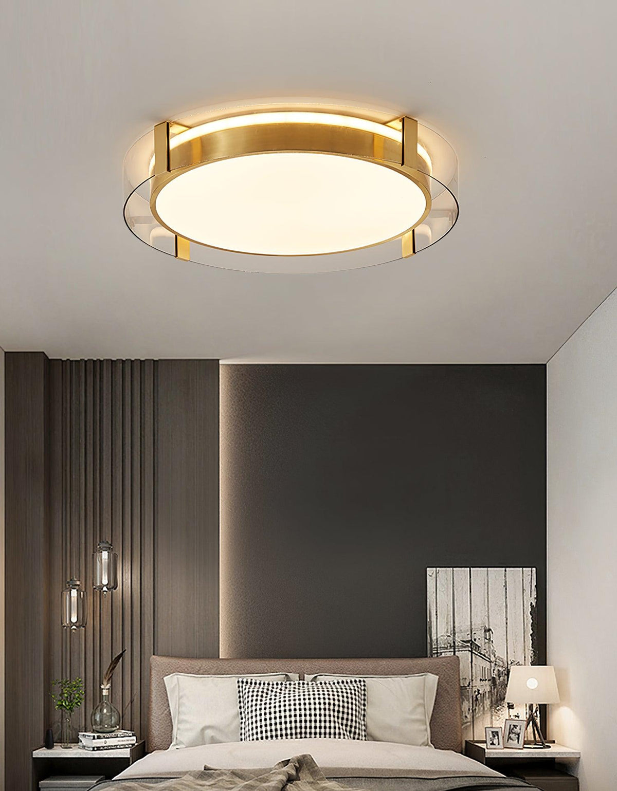 Erliris ronde plafondlamp met laag profiel