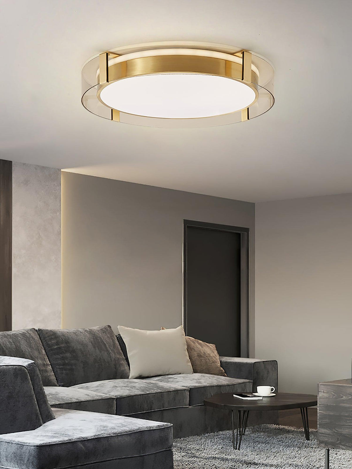 Erliris ronde plafondlamp met laag profiel
