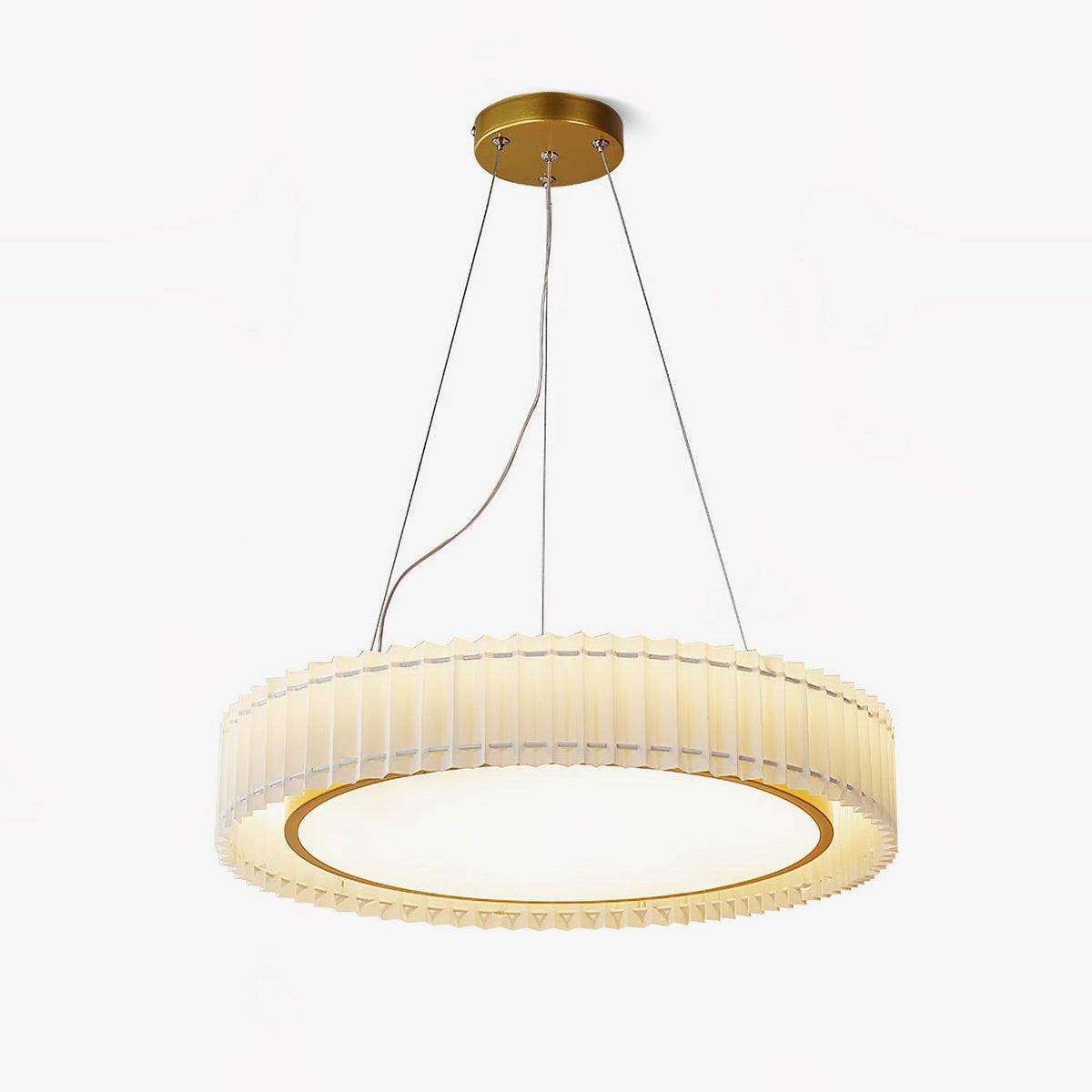 Cudo Cozy hanglamp met stoffen goudkleurige afwerking