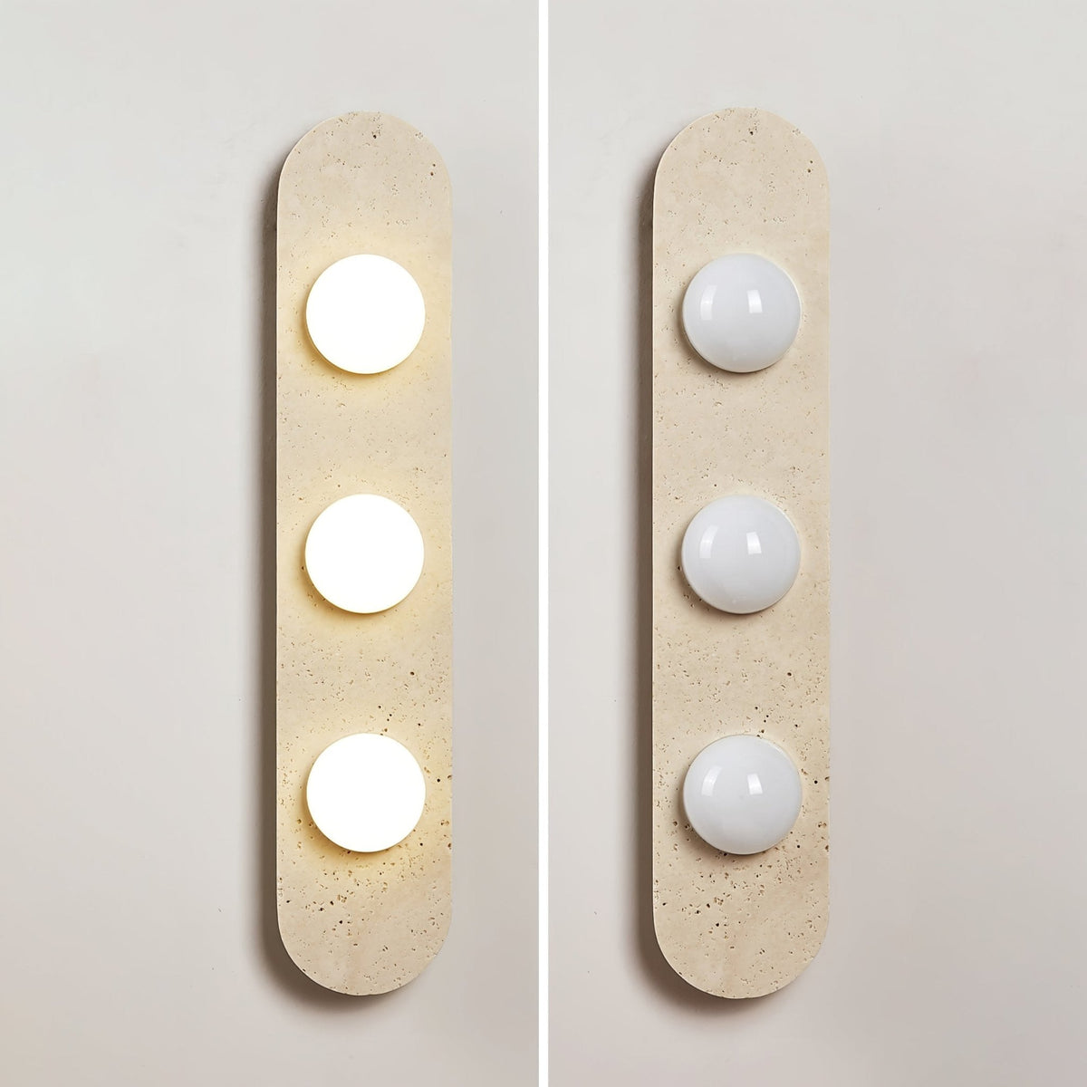 Zasoliel wandlamp met minimalistisch ontwerp in geel travertin